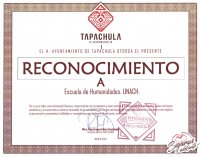 EHT Recibe Reconocimiento del H. Ayuntamiento de Tapachula