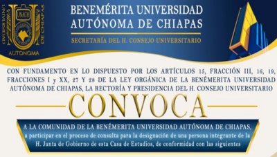 Convoca "A la Consulta para la Designaci&oacute;n a una Persona a Integrar a la H. Junta de Gobierno"