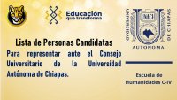 Lista de Personas Candidatas Ante el Consejo Universitario