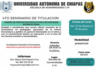 4TO Seminario de Titulaci&oacute;n